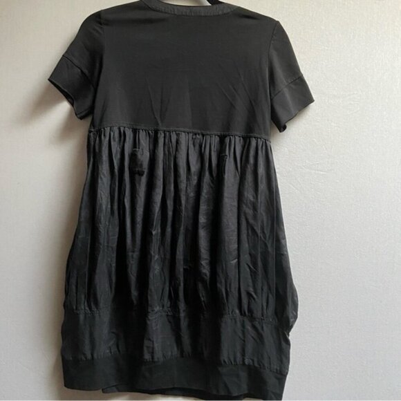 Theory silk rayon 1/2 button tunic pleated dress top Sz 2 - Picture 2 of 9